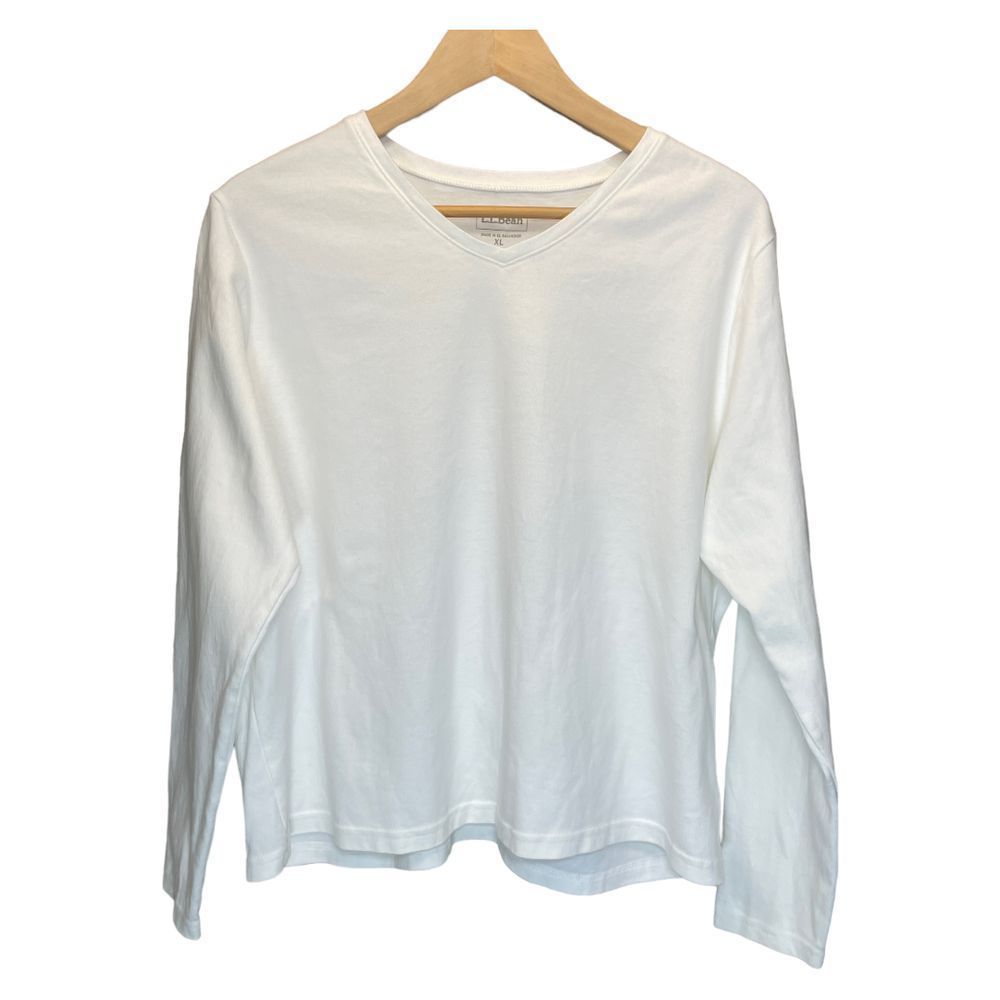 Women's LLBean V-Neck Long Sleeve Shirt XL